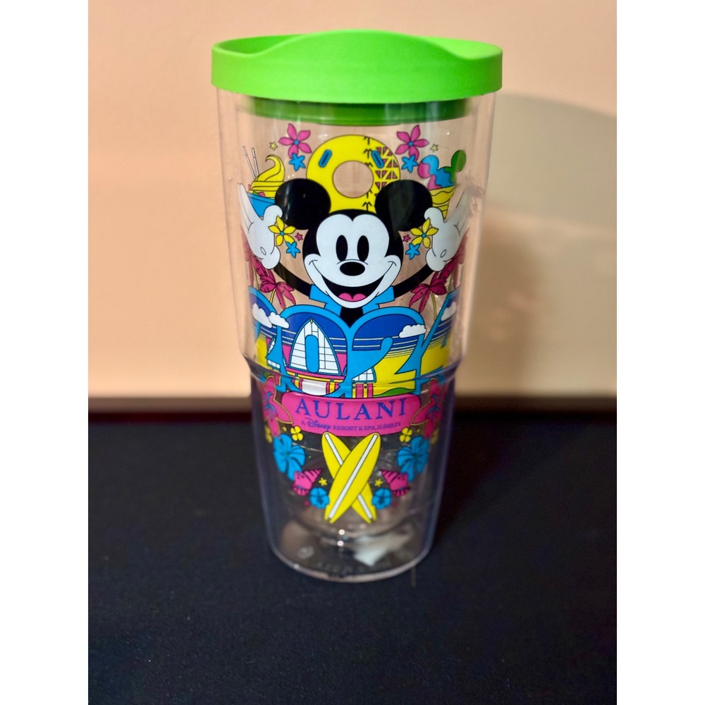 NWT Disney Aulani Resort Tervis Tumbler 2024 Mickey Mouse Hawaii 24oz Travel Cup
